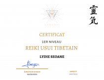 Diplome reiki niveau 1 1
