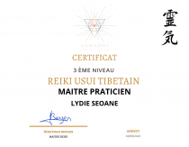Diplome reiki niveau 3 7